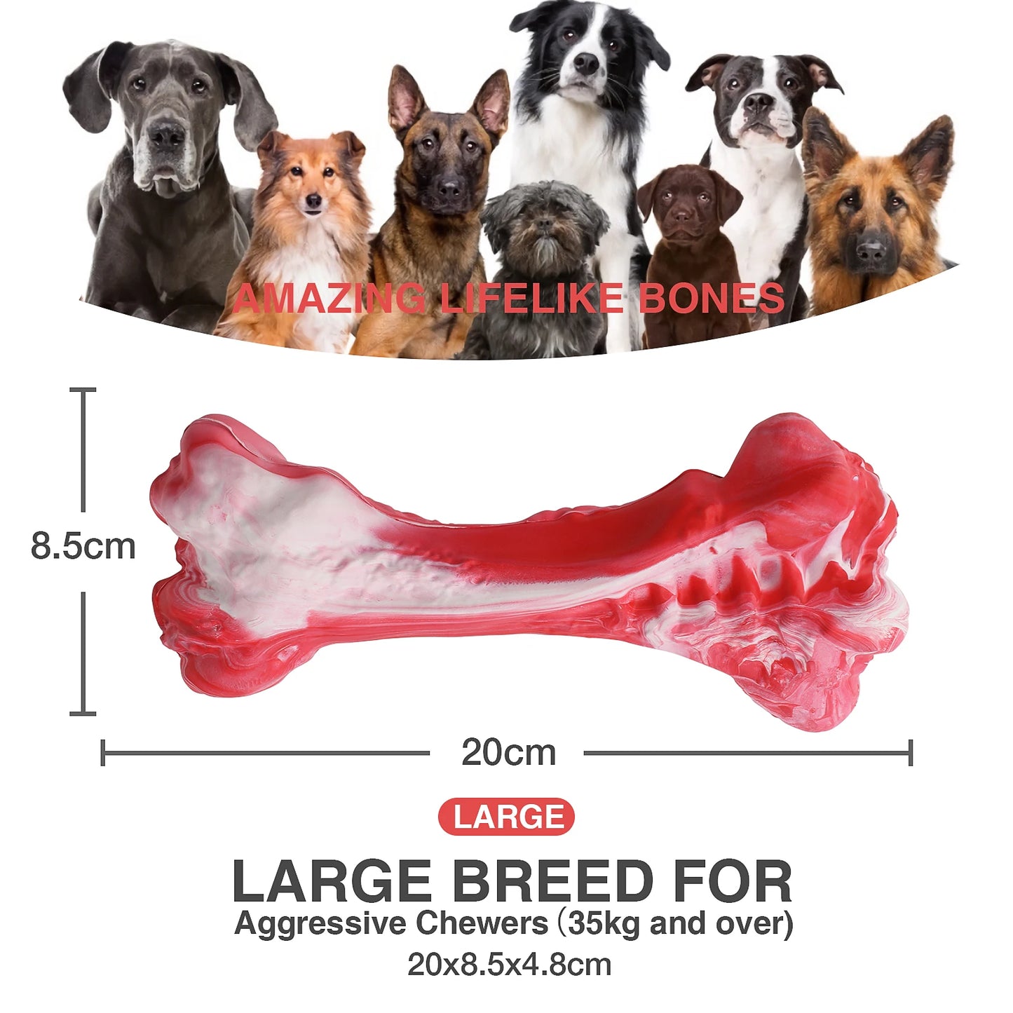 Pet Dog Bone Chew Toy for Chewers Treat Dispensing Durable Rubber Toothbrush Cleaning Toy Puppy Chewing Supplies Dog Accessories