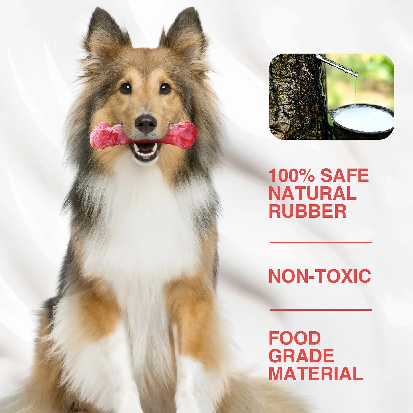 Pet Dog Bone Chew Toy for Chewers Treat Dispensing Durable Rubber Toothbrush Cleaning Toy Puppy Chewing Supplies Dog Accessories