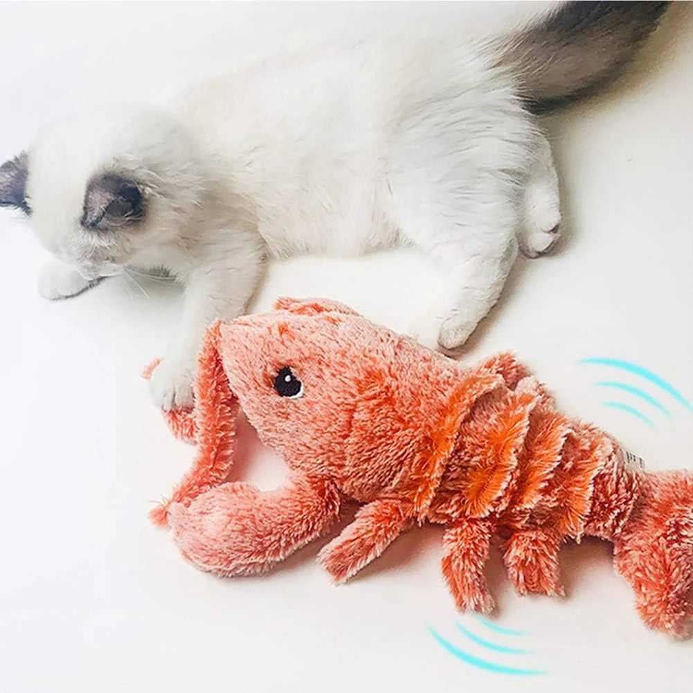 1/2/3 Cat Toys Electric Lobster USB Rechargeable Simulation Jumping Shrimp Plush Electric Pet Teasing Cat Dogs Toys Pet Supplies