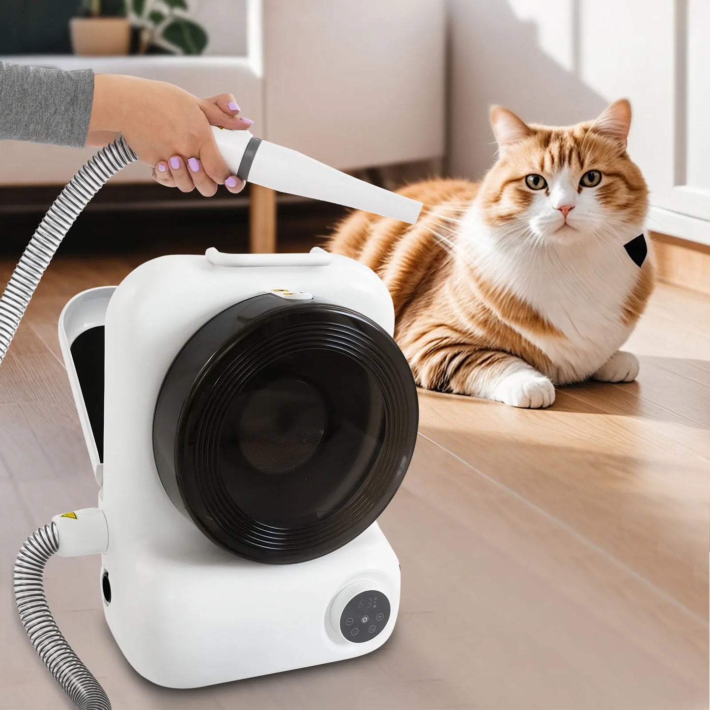450W Modern Dog Grooming Vacuum Kit Pet Dryer Multifunctional Pet Dryer 120V
