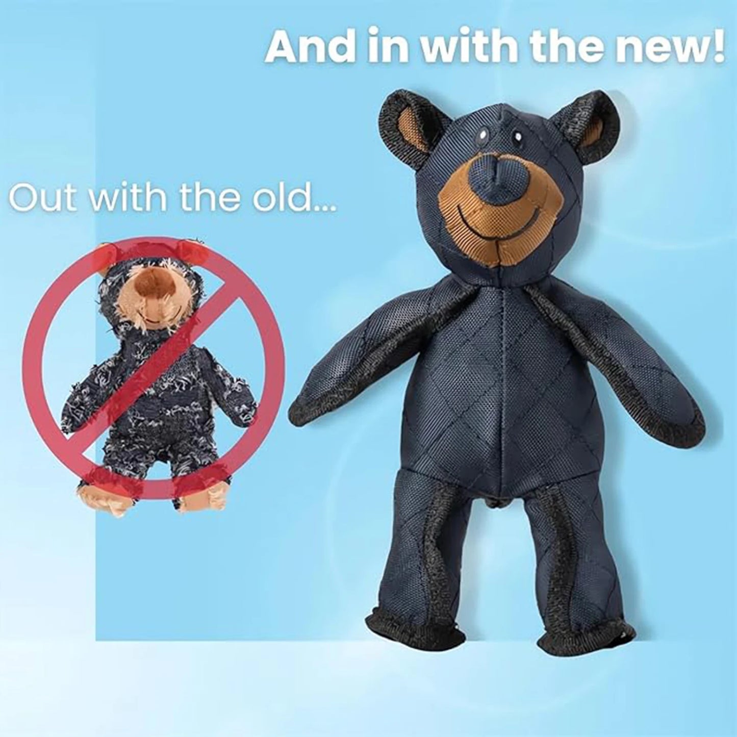 Squeaky Plush Bear Toy for Dog Unbreakable Teddy Extreme Bear Dog Toys Puppy Biting Toys Plush Cute Bear chew Squeaky Dog Toys
