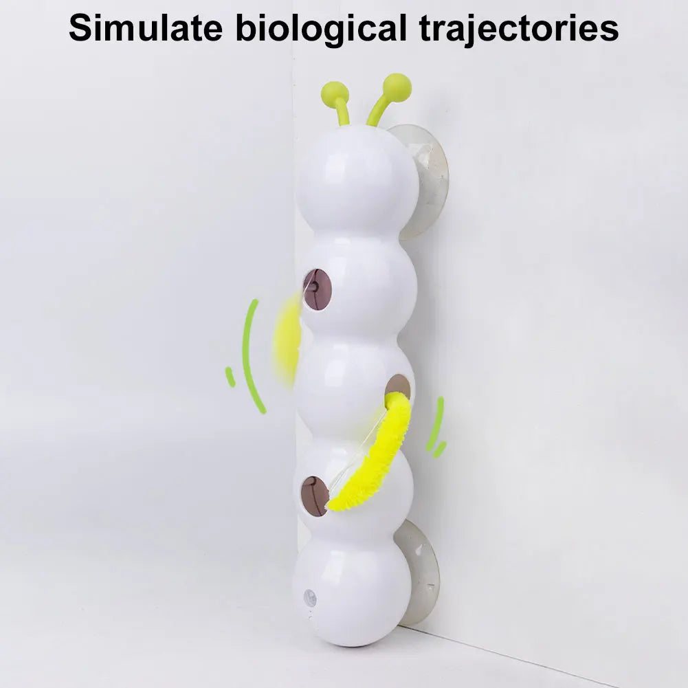 Caterpillar Interactive Cat Toy Motion Activated Kitten Toy with Tail Automatic Cat Toy for Bored Indoor Cats