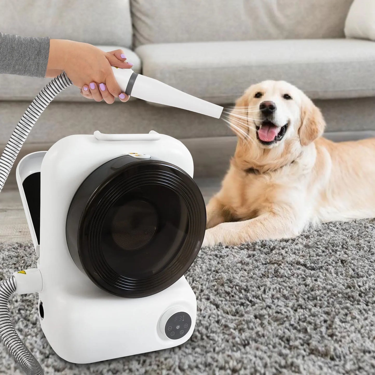 450W Modern Dog Grooming Vacuum Kit Pet Dryer Multifunctional Pet Dryer 120V