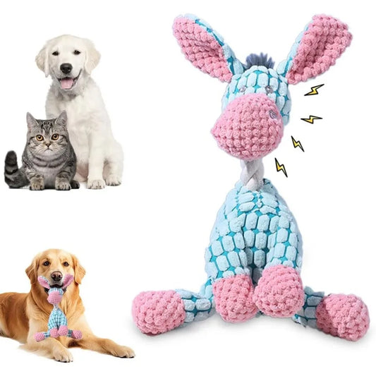 2025 Upgraded Dog Toys Indestructible Plush Dog Toy Dogs Toys for Aggressive Chewers Dogs Squeaky Chew Toy for Indoor Pups Teet