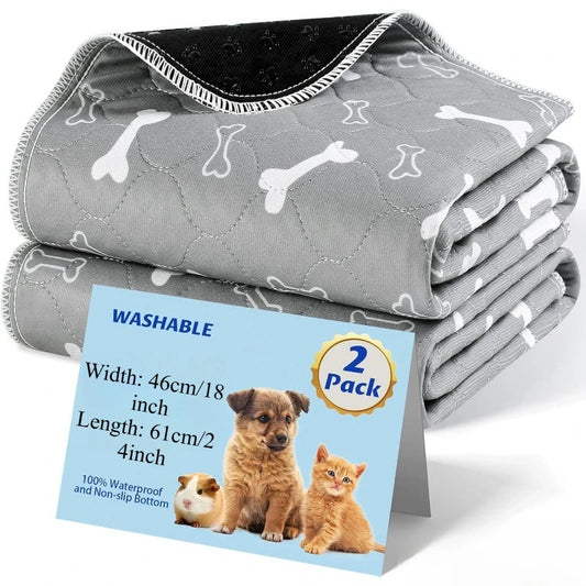 2 packs of reusable dog pads for pets, used for pet training, quickly absorbs moisture, and can be cleaned