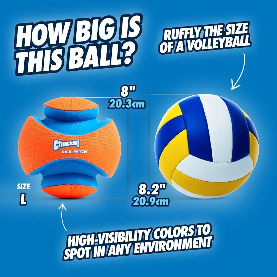Kick Fetch Ball Dog Toy Floats in Water Perfect for Interactive Play Made with Durable Rubber and Foam For Large Dogs Size Larg