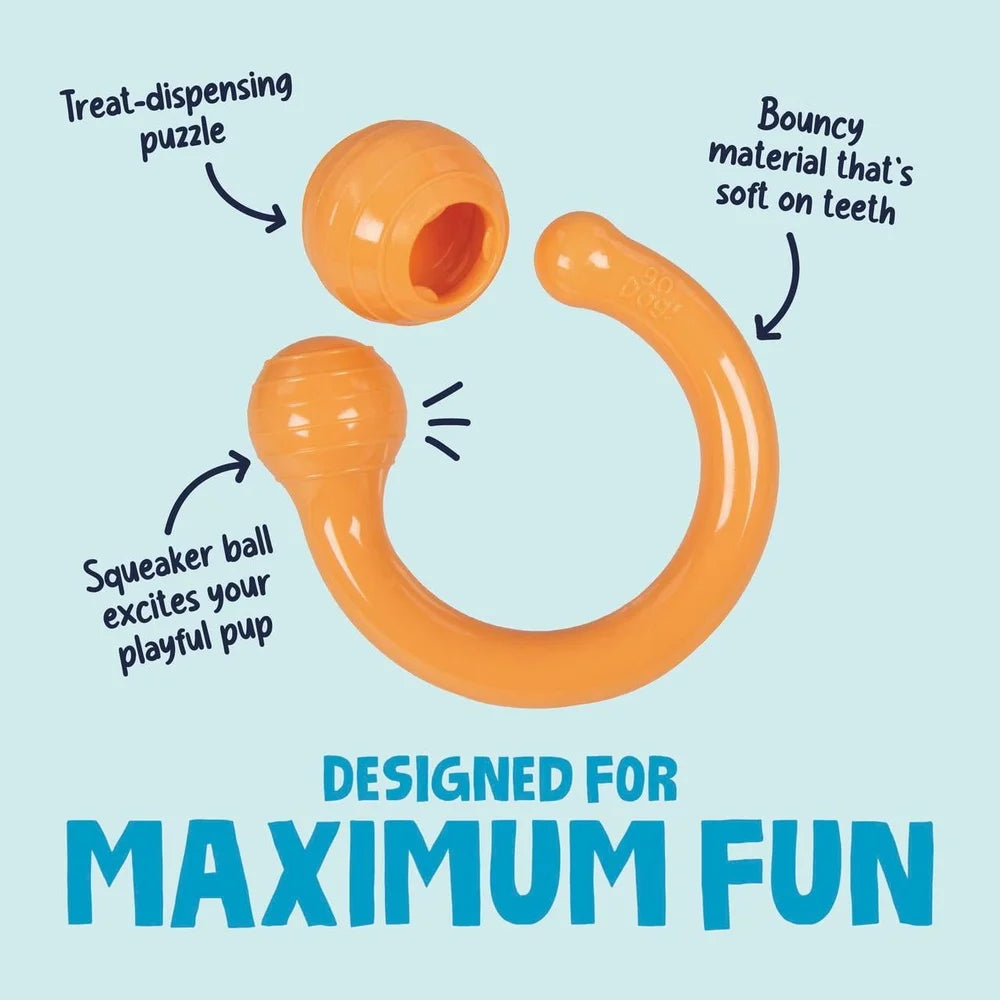 Durable Dog Toy with Chew Guard Technology Squeaky Treat Dispenser Engaging Puzzle Interactive Play Medium to Large Dogs