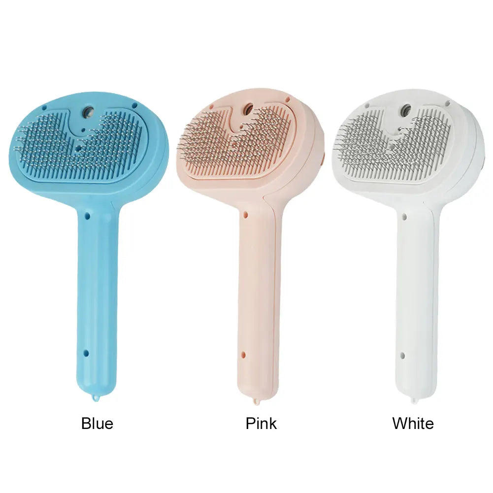 Cat Grooming Brush with Release Button Massage Grooming Brush Rechargeable Spray Cat Brush for Long and Short Hair Dogs and Cats