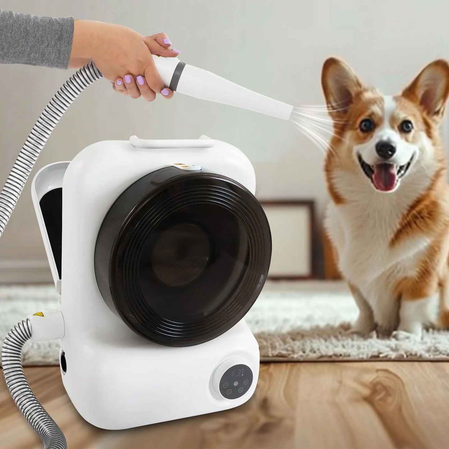 450W Modern Dog Grooming Vacuum Kit Pet Dryer Multifunctional Pet Dryer 120V