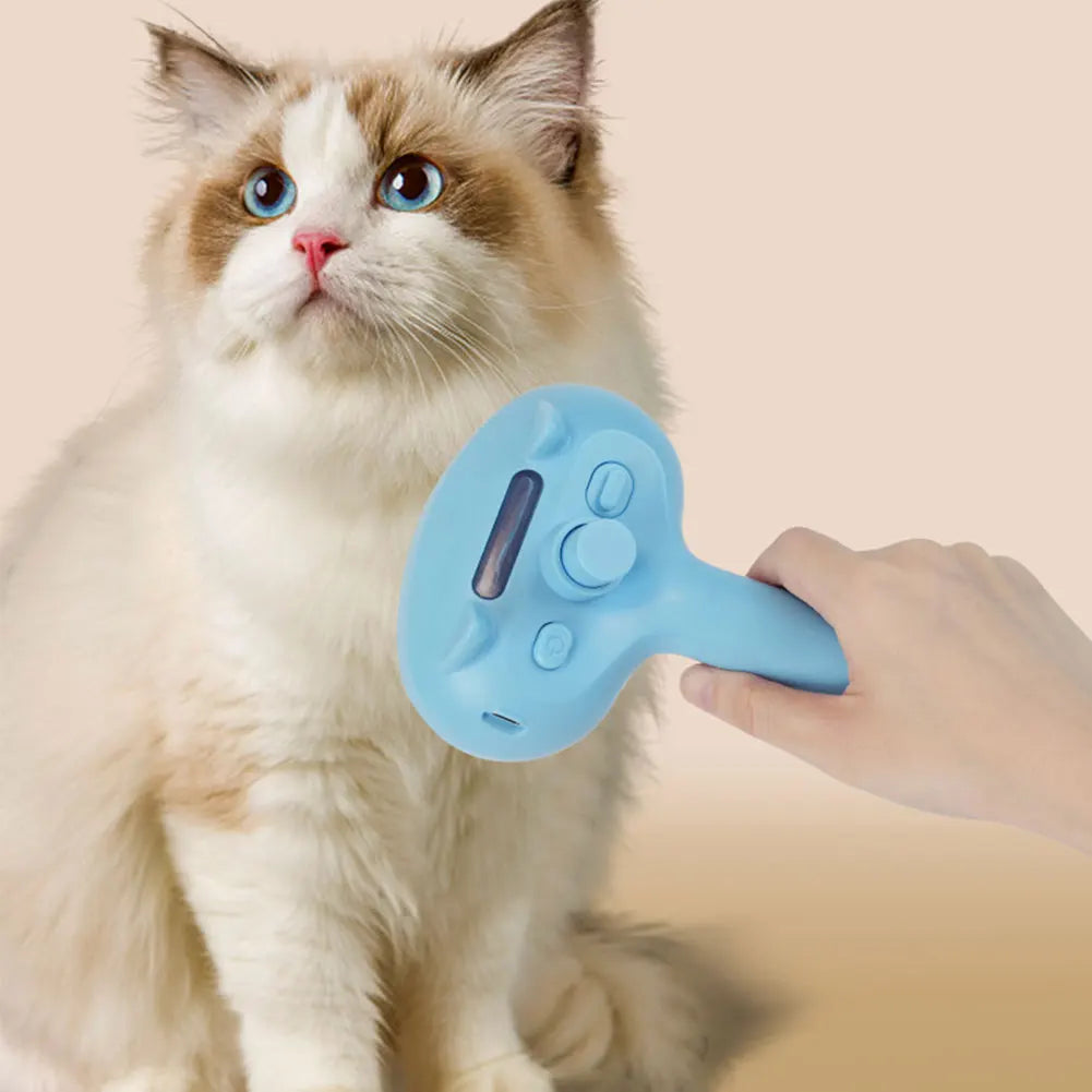 Cat Grooming Brush with Release Button Massage Grooming Brush Rechargeable Spray Cat Brush for Long and Short Hair Dogs and Cats