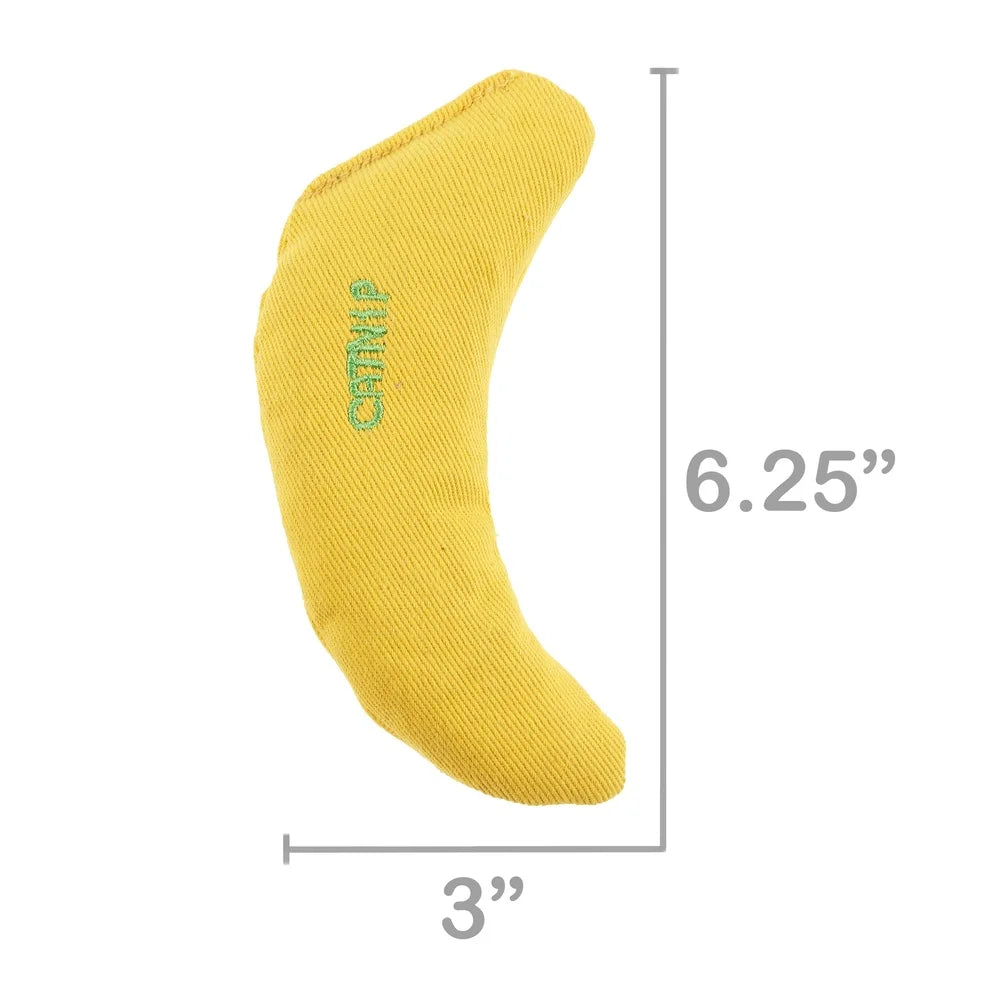 3 Pack Catnip Filled Banana Shaped Cat Toy Cats Kittens Durable Lightweight Soft Stress Relief Exercise Mental Stimulation