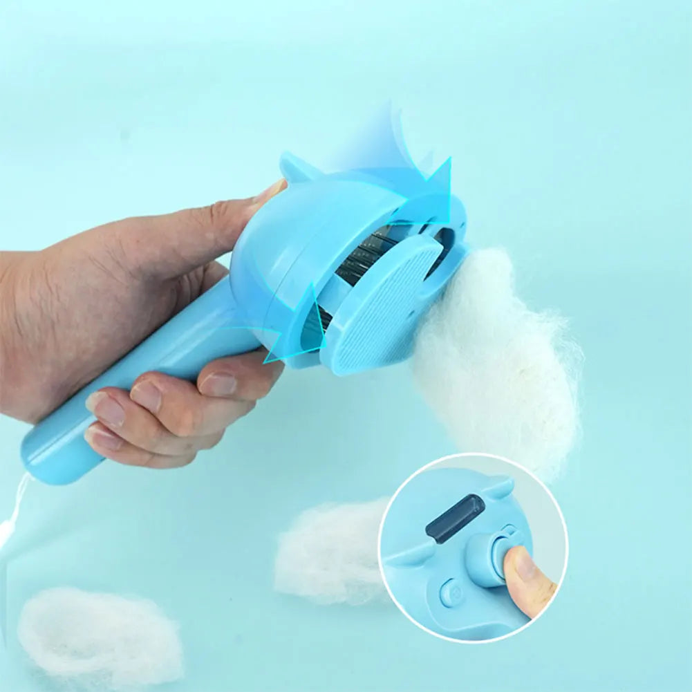 Cat Grooming Brush with Release Button Massage Grooming Brush Rechargeable Spray Cat Brush for Long and Short Hair Dogs and Cats