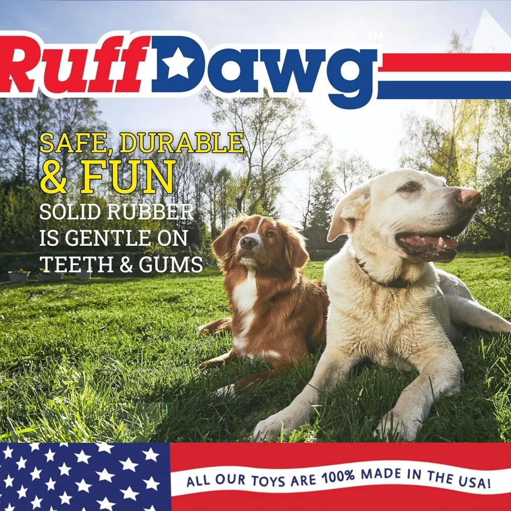 Ruff Dawg Dawg-Buster XL – Durable Dog Toy – Large, Tough Fetch Toy for Aggressive Chewers – High-Visibility Neon Colors – Float