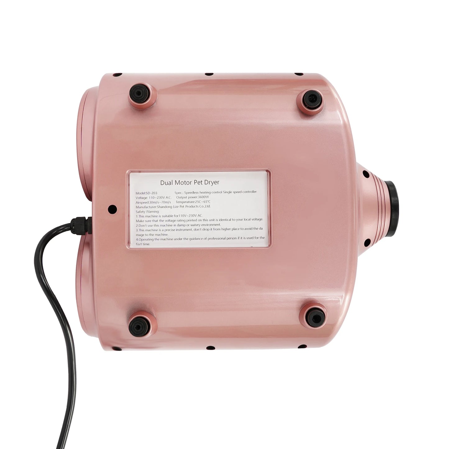 Dog Dryer Pet Hair Blower Pet Grooming Hair Dryer Dog Dryer 3600W Dual Motor Adjustable Speed Temperature 2 Nozzles Low Noise