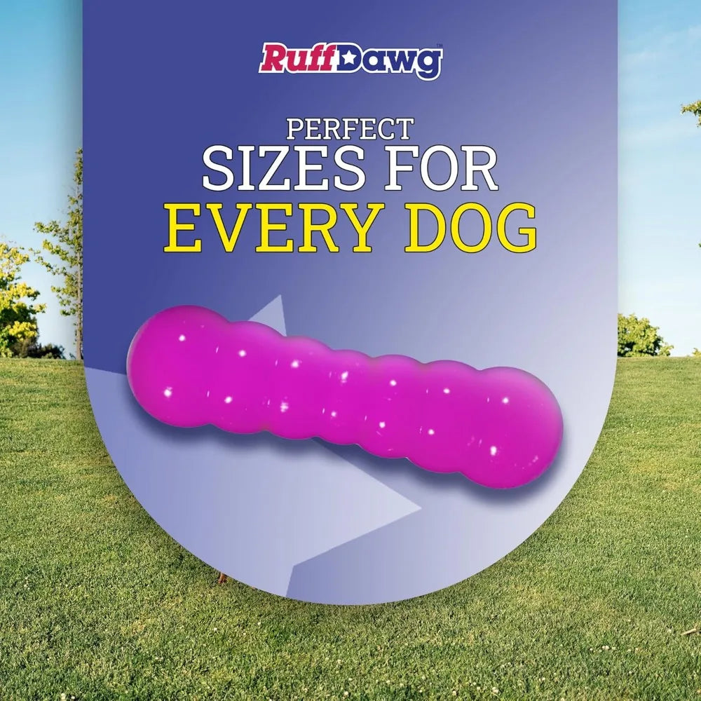 Ruff Dawg Dawg-Buster XL – Durable Dog Toy – Large, Tough Fetch Toy for Aggressive Chewers – High-Visibility Neon Colors – Float