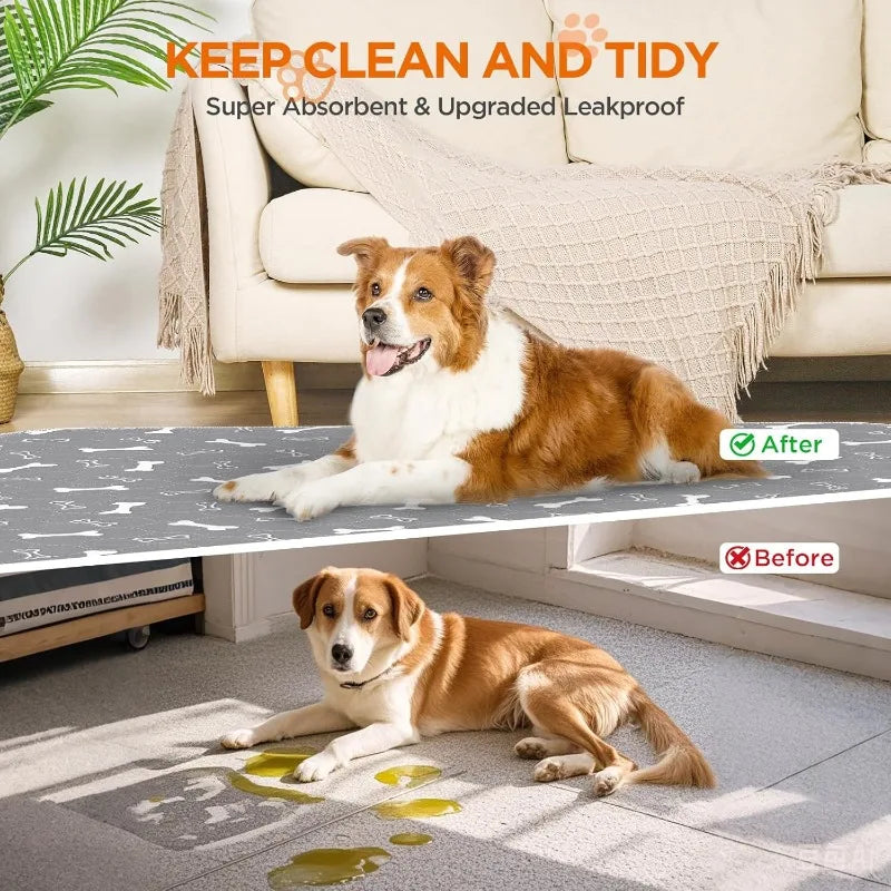 2 packs of reusable dog pads for pets, used for pet training, quickly absorbs moisture, and can be cleaned