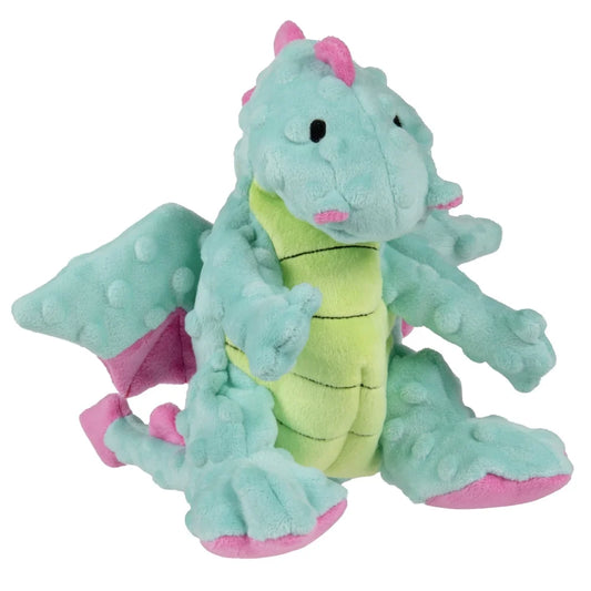 Extra Soft Plush Dragon Dog Toy with Chew Guard Technology Durable Squeaker Crinkle Wings Interactive Play Medium Large Dogs
