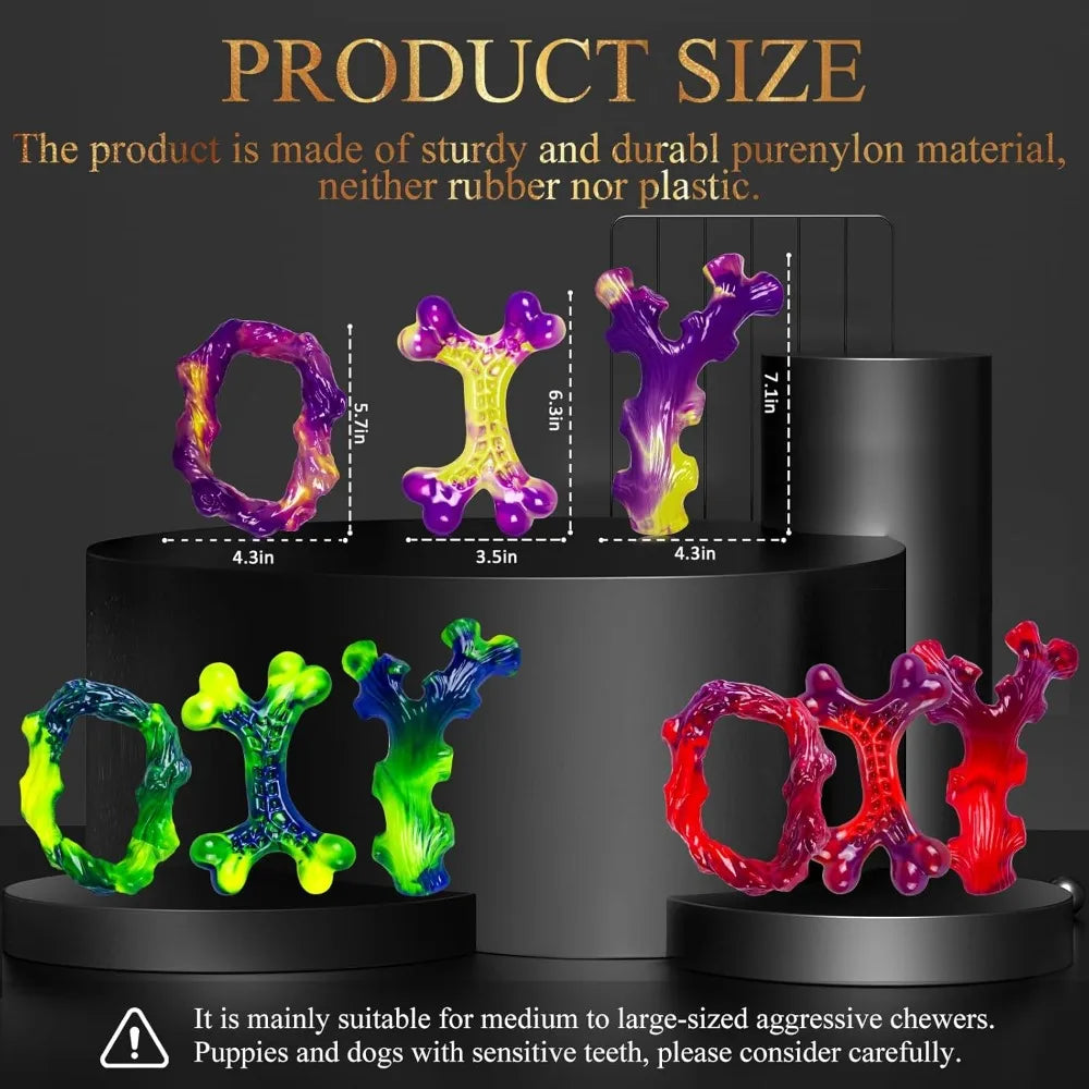 9-Pack Indestructible Dog Toys for Aggressive Chewers, Durable Chew Toys for Large Dogs, Dog Toy for Aggressive Chewer Large Bre