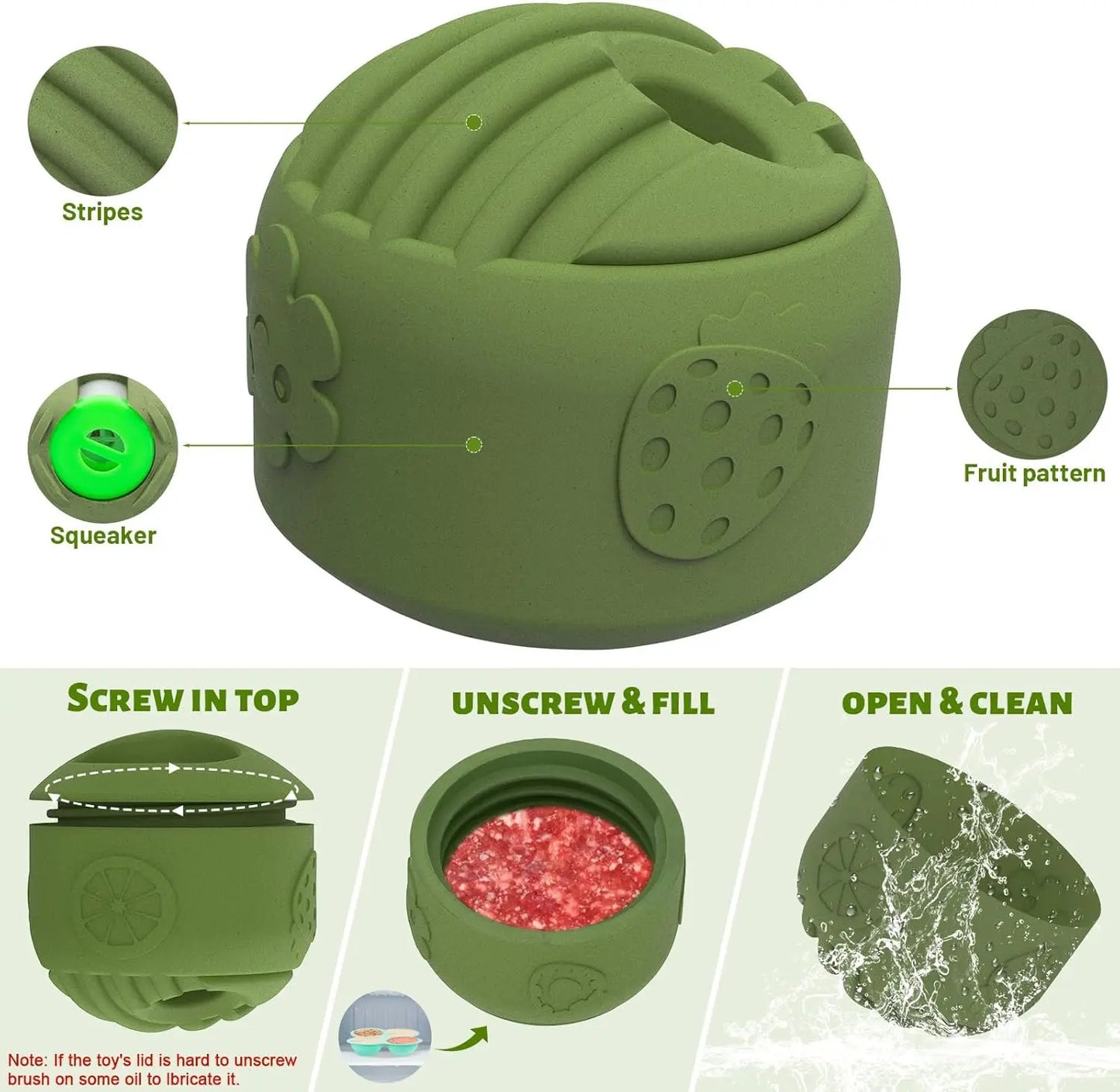 Dog Toy for Large Dogs 2PACK- Durable Freezable Rubber Chew Toy, Mint Scent,Easy to Clean, Long-Lasting, Low-Mess Design