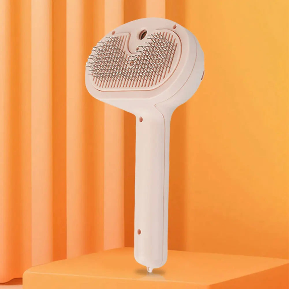 Cat Grooming Brush with Release Button Massage Grooming Brush Rechargeable Spray Cat Brush for Long and Short Hair Dogs and Cats