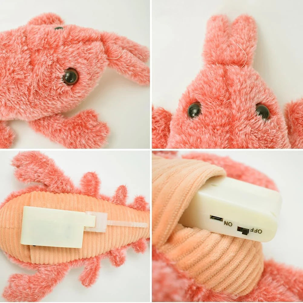 1/2/3 Cat Toys Electric Lobster USB Rechargeable Simulation Jumping Shrimp Plush Electric Pet Teasing Cat Dogs Toys Pet Supplies